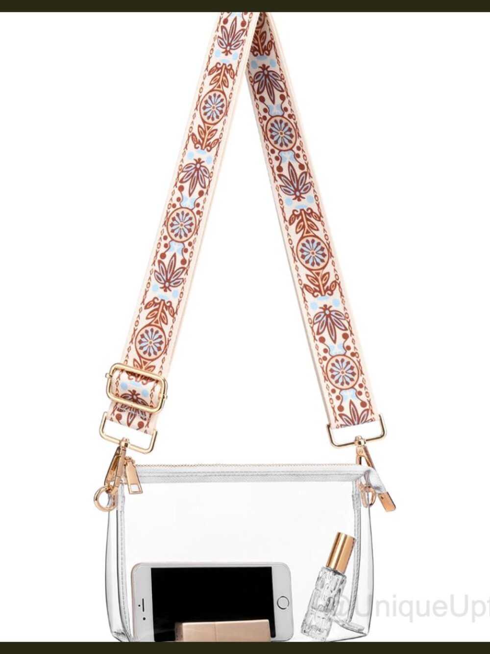 Clear Crossbody Purse Stadium Approved PVC Bag Adjustable Strap
